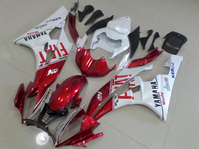 2006-2007 White Red Fiat Yamalube Yamaha YZF R6 Motorcycle Fairings UK Stores