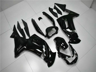 2006-2008 Glossy Black White Kawasaki EX650 Motorcycle Fairings UK Stores