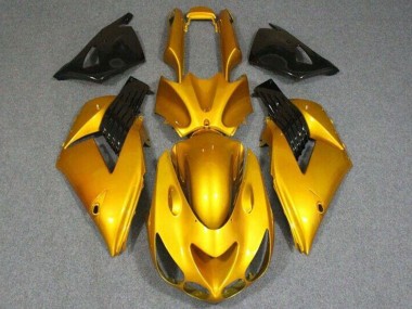 2006-2011 Gold Glossy Black Kawasaki ZX14R ZZR1400 Motorcycle Fairings UK Stores