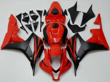2007-2008 Red Matte Black Honda CBR600RR Bike Fairings UK Stores