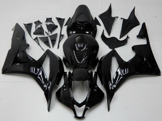 2007-2008 Glossy Black Honda CBR600RR Motorcycle Fairings UK Stores