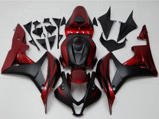 2007-2008 Red Matte Black Honda CBR600RR Motorcycle Fairing Kits UK Stores