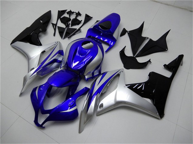 2007-2008 Silver Blue Glossy Black OEM Style Honda CBR600RR Motorcycle Fairings UK Stores