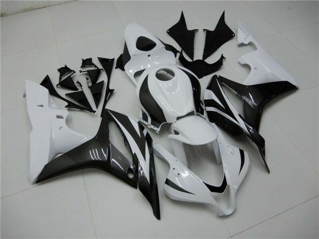 2007-2008 White Glossy Black Honda CBR600RR Bike Fairings UK Stores
