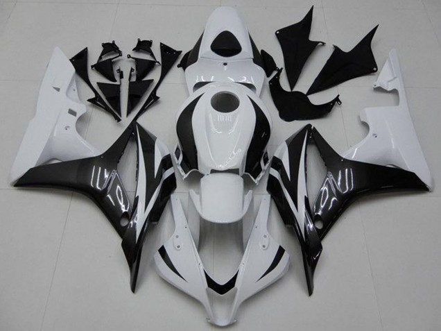 2007-2008 White Glossy Black Honda CBR600RR Bike Fairings UK Stores