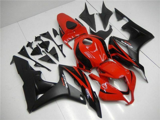 2007-2008 Red Matte Black with Decals Honda CBR600RR Motorcycle Fairings UK Stores