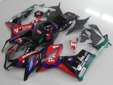 2007-2008 Glossy Black Red Blue Pata Honda CBR600RR Motorcycle Fairings UK Stores