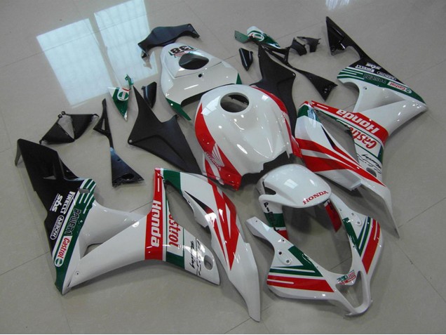 2007-2008 White Red Green Glossy Black Castrol 38 Honda CBR600RR Motorcycle Fairings UK Stores