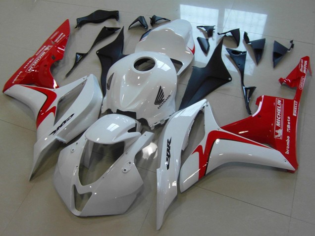 2007-2008 White Red Race Version Honda CBR600RR Motorcycle Fairings UK Stores