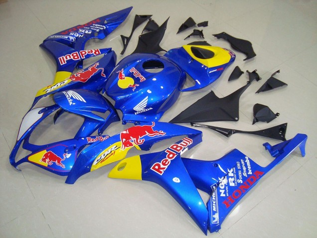 2007-2008 Blue Yellow Red Bull Honda CBR600RR Motorcycle Fairing UK Stores
