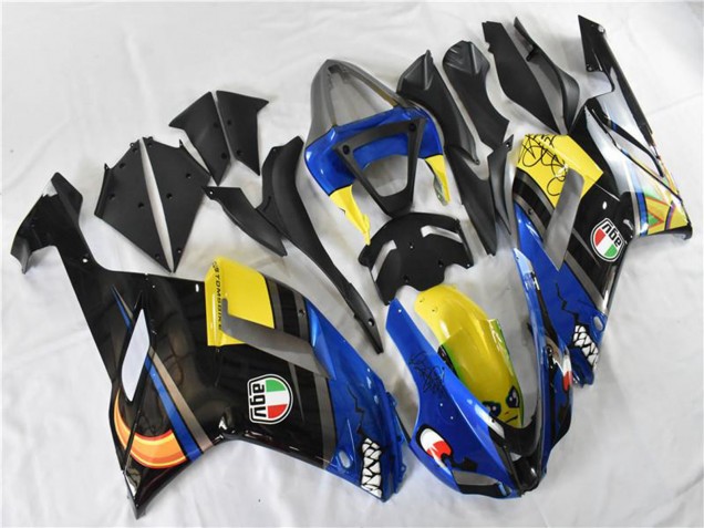 2007-2008 Blue Shark Kawasaki ZX6R Motorcycle Fairings UK Stores