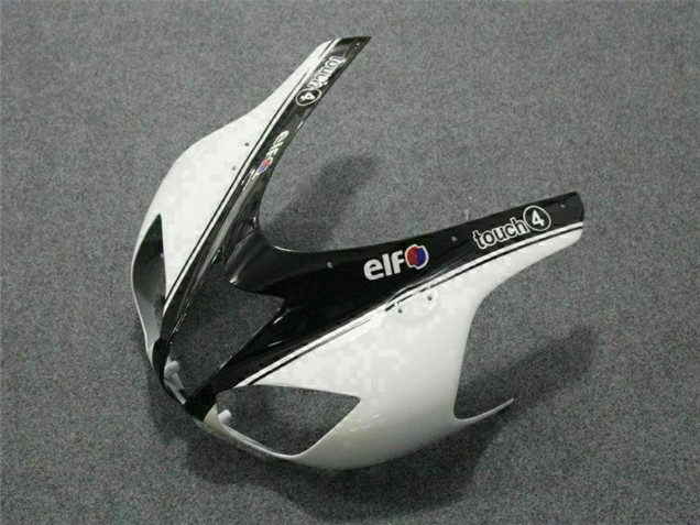 2007-2008 Black White Elf Kawasaki ZX6R Motorcycle Fairings UK Stores