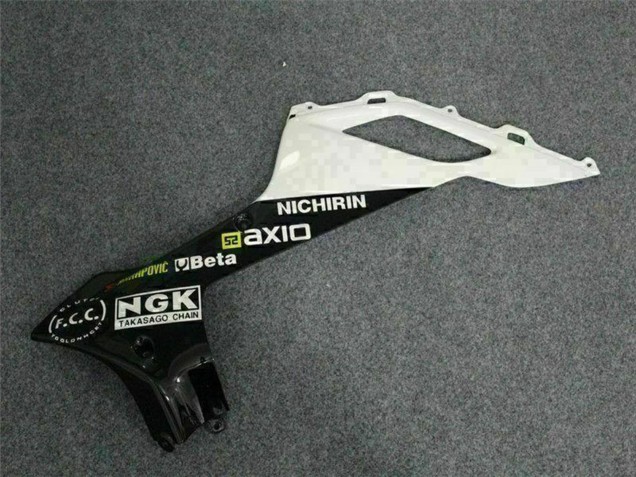 2007-2008 Black White Elf Kawasaki ZX6R Motorcycle Fairings UK Stores