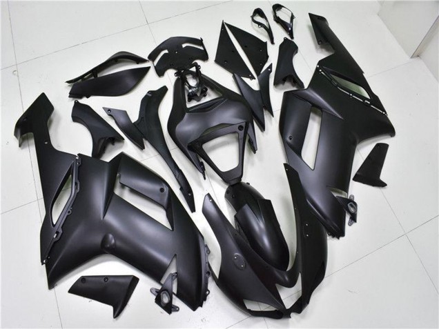 2007-2008 Matte Black Kawasaki ZX6R Motorcycle Fairings UK Stores