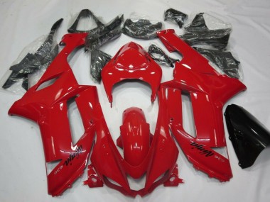 2007-2008 Red Kawasaki ZX6R Motorcycle Fairings UK Stores