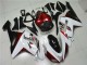 2007-2008 White Black Red Kawasaki ZX6R Motorcycle Fairings UK Stores
