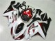 2007-2008 White Black Red Kawasaki ZX6R Motorcycle Fairings UK Stores