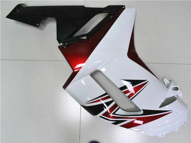 2007-2008 White Black Red Kawasaki ZX6R Motorcycle Fairings UK Stores