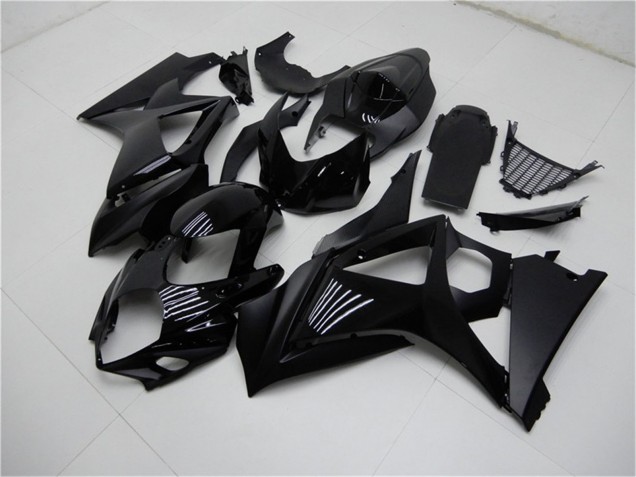 2007-2008 Glossy Black Matte Black No Decal Suzuki GSXR 1000 Motorcycle Fairings UK Stores