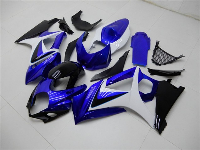 2007-2008 White Blue Black No Decal Suzuki GSXR 1000 Motorcycle Fairings UK Stores