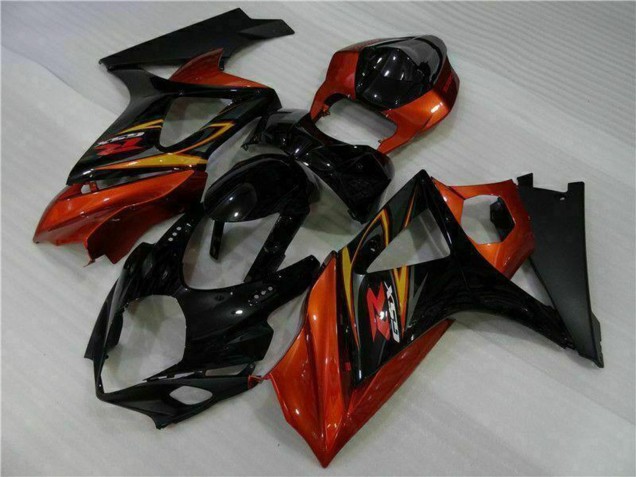 2007-2008 Black Orange Suzuki GSXR 1000 Motorcycle Fairings UK Stores