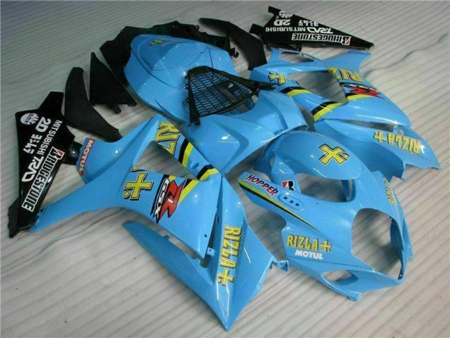 2007-2008 Blue Gold Black Rizla Suzuki GSXR 1000 Motorcycle Fairing Kits UK Stores
