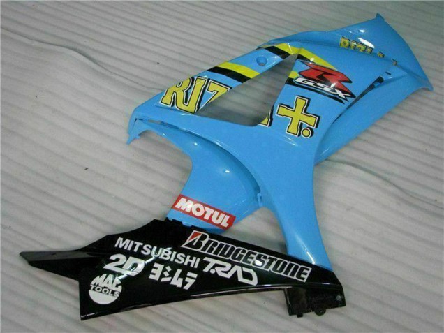 2007-2008 Blue Gold Black Rizla Suzuki GSXR 1000 Motorcycle Fairing Kits UK Stores