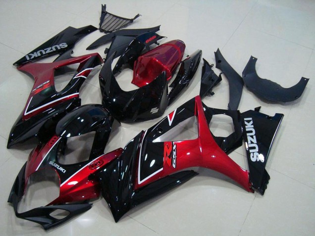 2007-2008 Red Glossy Black Suzuki GSXR 1000 Motorcycle Fairing UK Stores
