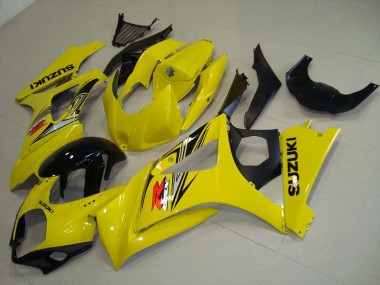 2007-2008 Yellow Glossy Black Suzuki GSXR 1000 Motorcycle Fairing UK Stores