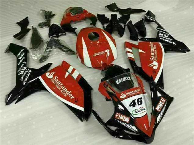 2007-2008 Red White Black Fimer Santander 46 Yamaha YZF R1 Motorcycle Fairings UK Stores
