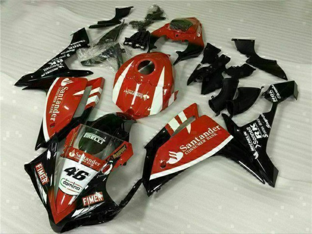 2007-2008 Red White Black Fimer Santander 46 Yamaha YZF R1 Motorcycle Fairings UK Stores