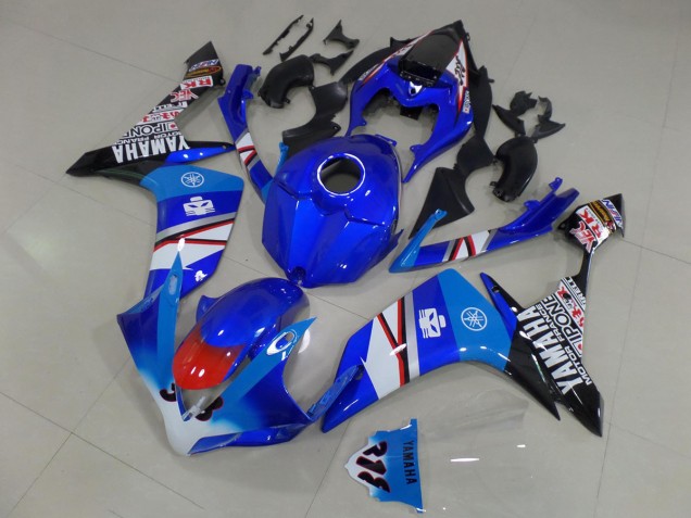 2007-2008 Blue White Red Black Yamaha YZF R1 Motorcycle Fairings UK Stores