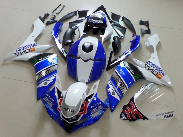 2007-2008 White Blue Black Green Monster Yamalube Yamaha YZF R1 Motorcycle Fairings UK Stores