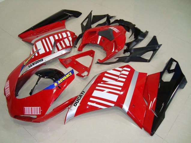 2007-2014 Silver Blue Red Glossy Black Ducati 848 1098 1198 Motorcycle Fairings UK Stores