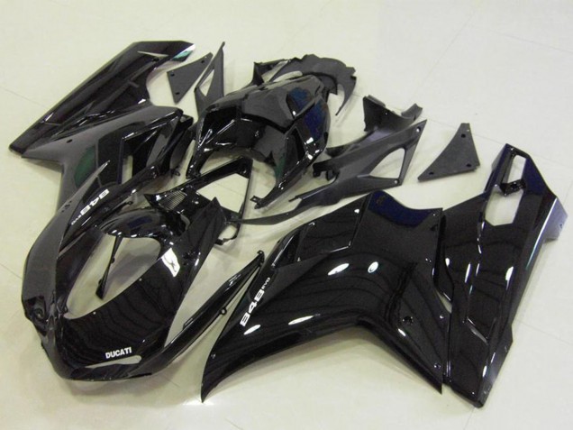 2007-2014 Glossy Black Ducati 848 Motorcycle Fairings UK Stores