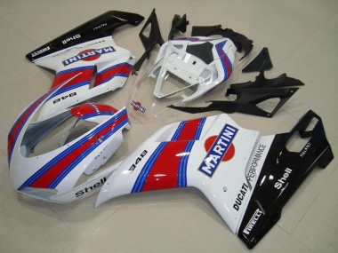 2007-2014 White Red Green Glossy Black Martini Ducati 848 Motorcycle Fairings UK Stores