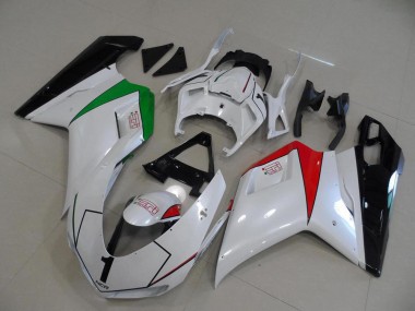 2007-2014 Glossy White Red Green Glossy Black Ducati 848 1098 1198 Motorcycle Fairings UK Stores