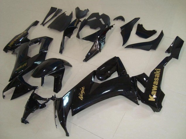 2008-2010 Glossy Black Gold Decal Kawasaki ZX10R Motorcycle Fairings UK Stores