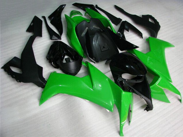 2008-2010 Green Black Kawasaki ZX10R Motorcycle Fairing Kits UK Stores
