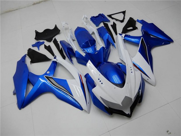 2008-2010 White Blue Suzuki GSXR 600/750 Motorcycle Fairings UK Stores
