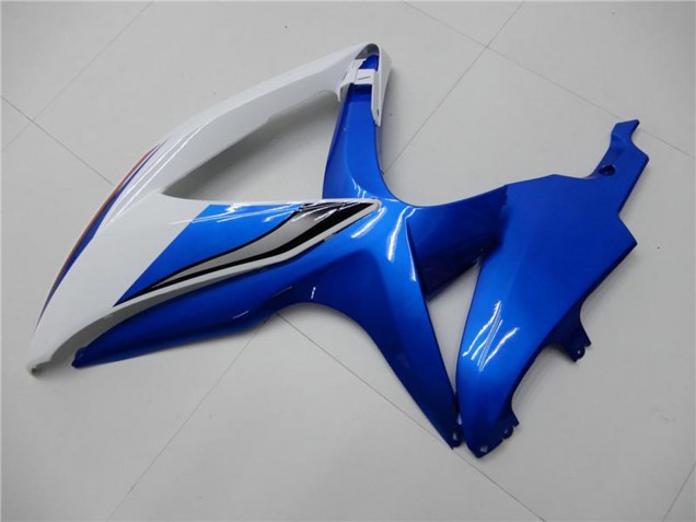 2008-2010 White Blue Suzuki GSXR 600/750 Motorcycle Fairings UK Stores