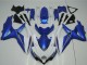 2008-2010 White Blue Suzuki GSXR 600/750 Motorcycle Fairings UK Stores