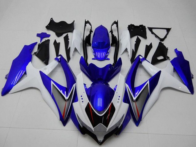 2008-2010 White Blue Black Red Line Suzuki GSXR 600/750 Motorcycle Fairings UK Stores