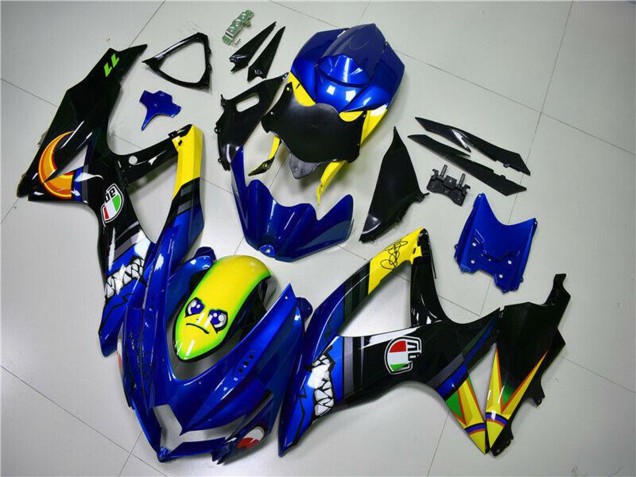 2008-2010 Blue Yellow Shark Suzuki GSXR 600/750 Motorcycle Fairings UK Stores