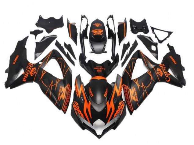 2008-2010 Matte Black Orange Alstare Corona Motul Suzuki GSXR 600/750 Motorcycle Fairings UK Stores