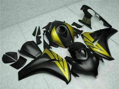 2008-2011 Matte Black Gold Honda CBR1000RR Motorcycle Fairings UK Stores