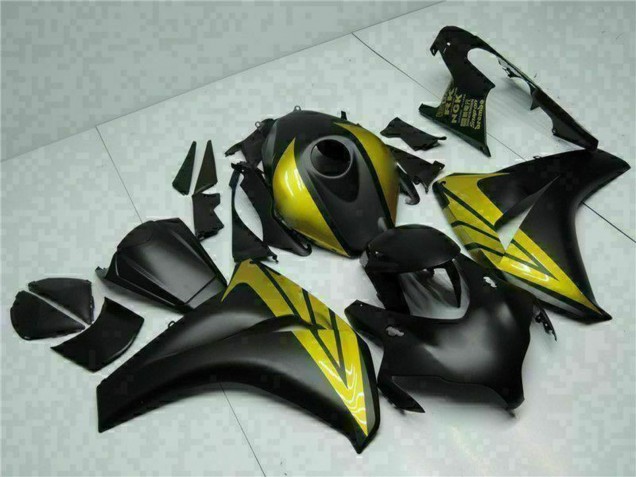 2008-2011 Matte Black Gold Honda CBR1000RR Motorcycle Fairings UK Stores