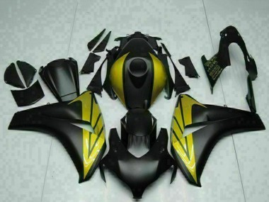 2008-2011 Matte Black Gold Honda CBR1000RR Motorcycle Fairings UK Stores