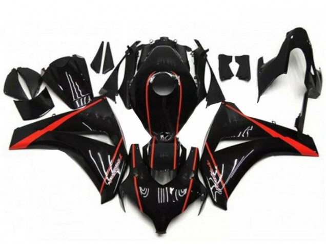 2008-2011 Glossy Black Red Honda CBR1000RR Motorcycle Fairings UK Stores