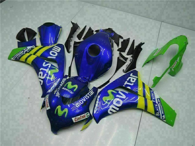 2008-2011 Blue Yellow Green MoviStar Castrol Honda CBR1000RR Motorcycle Fairings UK Stores